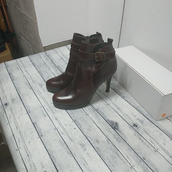 Boots Booties Jonak Brown Size 38 US 7-7.5 - Picture 9 of 10